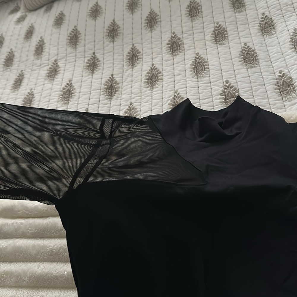 ABERCROMBIE Black Long Sleeve Bodysuit One Piece